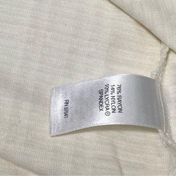 J.Jill Wearever Collection 3/4  Sleeve Ivory Tunic Blouse Women's Size Small - Picture 8 of 12